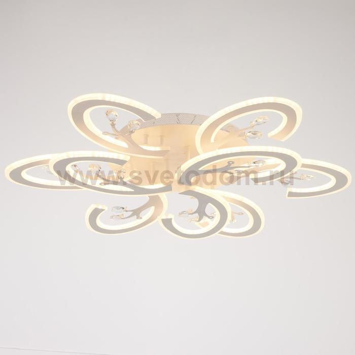 Люстра с ПДУ 71161/9 LED 324Вт диммер 3000-6000К белый 80х80х16 см