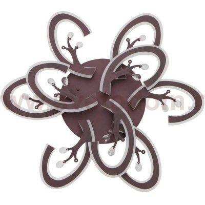 Люстра с ПДУ 71162/9 LED 324Вт диммер 3000-6000К кофе 80х80х16 см