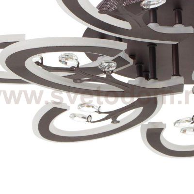 Люстра с ПДУ 71162/9 LED 324Вт диммер 3000-6000К кофе 80х80х16 см