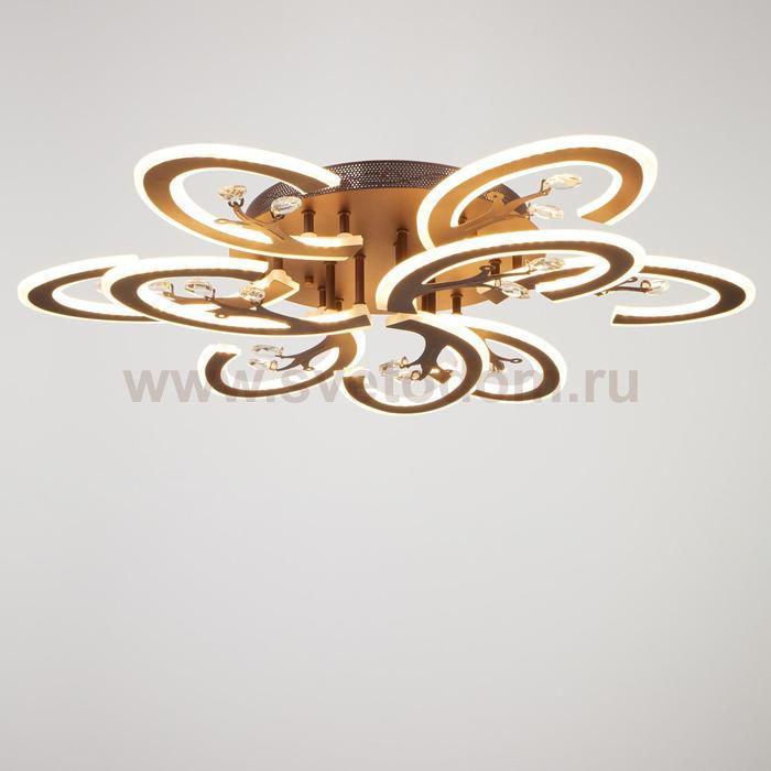 Люстра с ПДУ 71162/9 LED 324Вт диммер 3000-6000К кофе 80х80х16 см