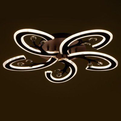 Люстра с ПДУ 71164/5 LED 180Вт диммер 3000-6000К кофе 61х61х10 см