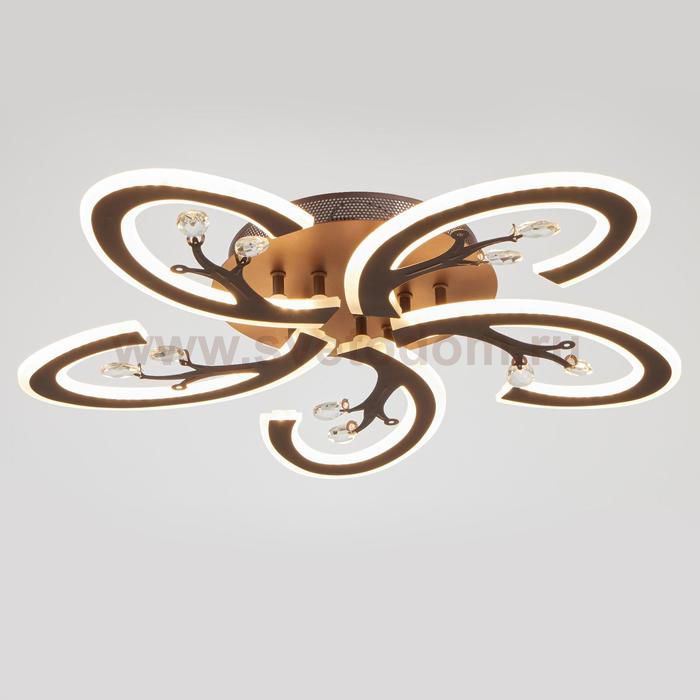 Люстра с ПДУ 71164/5 LED 180Вт диммер 3000-6000К кофе 61х61х10 см