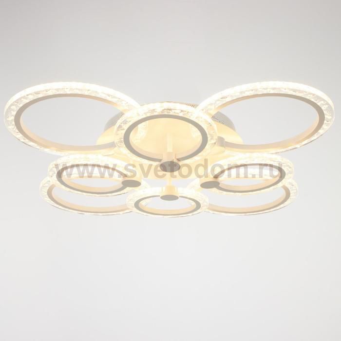 Люстра с ПДУ 71165/8 LED 160Вт диммер 3000-6000К белый 73х73х14,5 см