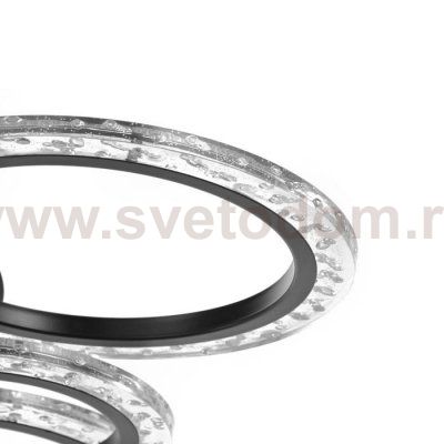 Люстра с ПДУ 71166/8 LED 160Вт диммер 3000-6000К черный 73х73х14,5 см