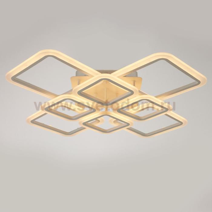 Люстра с ПДУ 71167/8 LED 192Вт диммер 3000-6000К белый 74х74х13,5 см