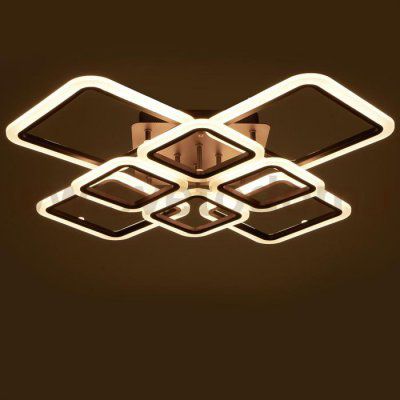 Люстра с ПДУ 71168/8 LED 192Вт диммер 3000-6000К кофе 74х74х13,5 см