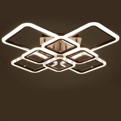 Люстра с ПДУ 71168/8 LED 192Вт диммер 3000-6000К кофе 74х74х13,5 см