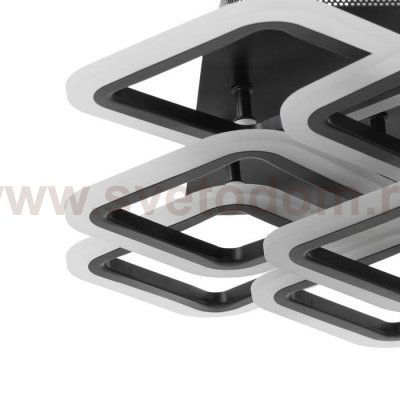 Люстра с ПДУ 71177/9 LED 162Вт диммер 3000-6000К черный 58х58х15,5 см