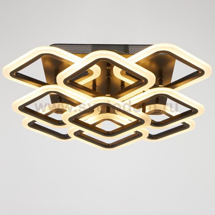 Люстра с ПДУ 71177/9 LED 162Вт диммер 3000-6000К черный 58х58х15,5 см