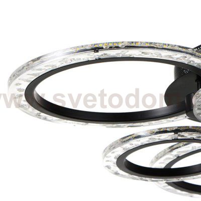 Люстра с ПДУ 71181/6 LED 120Вт диммер 3000-6000К черный 66х66х14,5 см