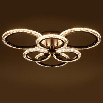 Люстра с ПДУ 71181/6 LED 120Вт диммер 3000-6000К черный 66х66х14,5 см