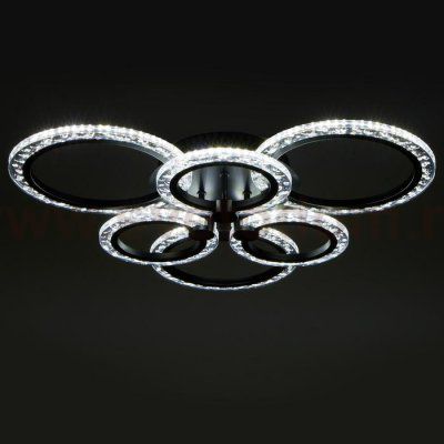 Люстра с ПДУ 71181/6 LED 120Вт диммер 3000-6000К черный 66х66х14,5 см