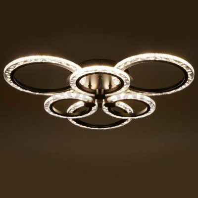 Люстра с ПДУ 71181/6 LED 120Вт диммер 3000-6000К черный 66х66х14,5 см