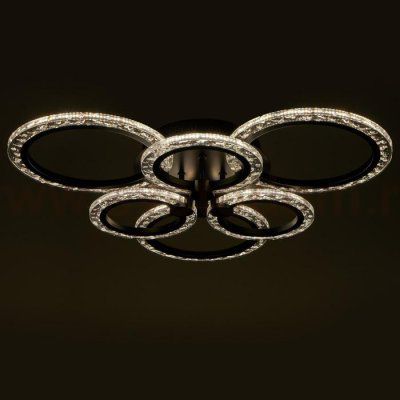 Люстра с ПДУ 71181/6 LED 120Вт диммер 3000-6000К черный 66х66х14,5 см