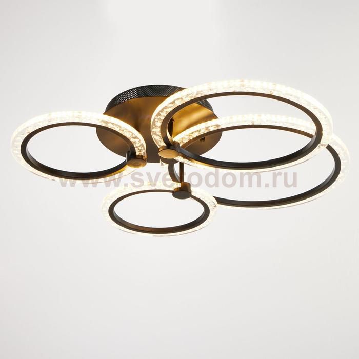 Люстра с ПДУ 71183/4 LED 121Вт диммер 3000-6000К черный 62х59х13 см