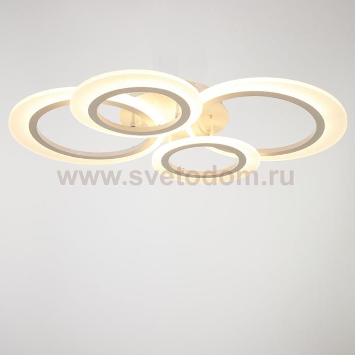 Люстра с ПДУ 71186/4 LED 128Вт диммер 3000-6000К белый 84х62х10,5 см