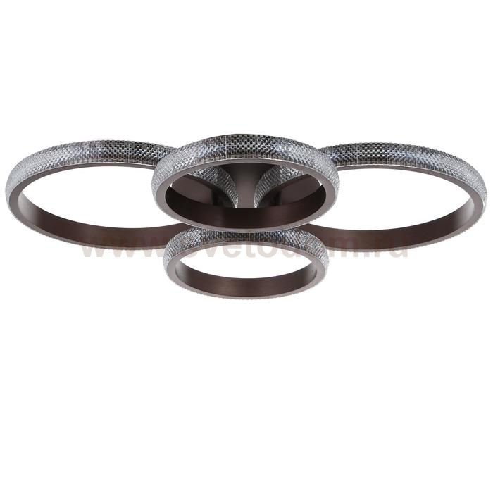 Люстра с ПДУ 88002/4 LED 148Вт 3000-6000К диммер кофе 82х64х14 см