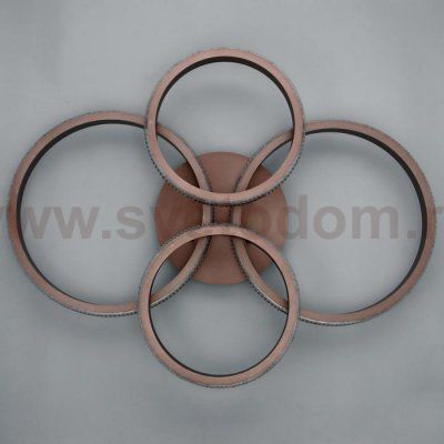 Люстра с ПДУ 88002/4 LED 148Вт 3000-6000К диммер кофе 82х64х14 см