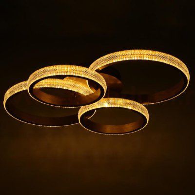 Люстра с ПДУ 88003/4 LED 148Вт 3000-6000К диммер золото 82х64х14 см