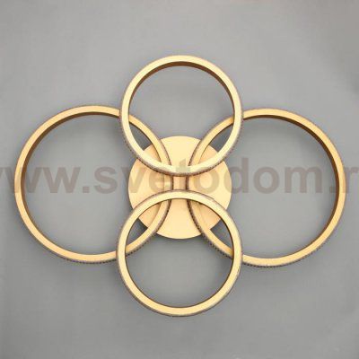 Люстра с ПДУ 88003/4 LED 148Вт 3000-6000К диммер золото 82х64х14 см