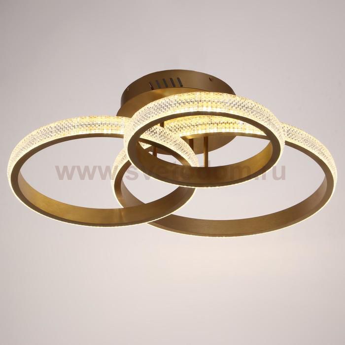 Люстра с ПДУ 88006/3 LED 125Вт 3000-6000К диммер золото 83х64х19 см