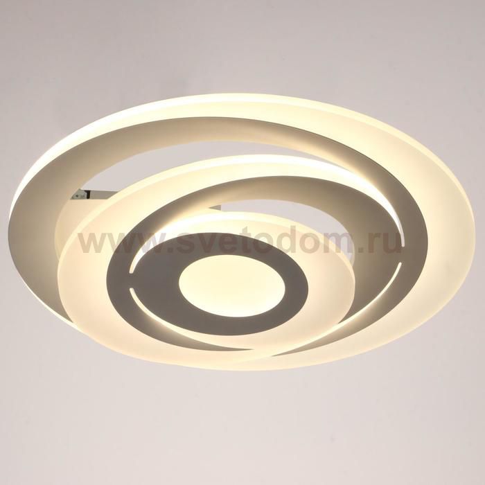 Люстра с ПДУ 88007/1 LED 120Вт 3000-6000К диммер белый 54х54х13 см