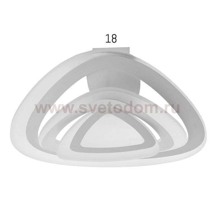 Люстра с ПДУ 88008/1 LED 120Вт 3000-6000К диммер белый 54х54х13 см