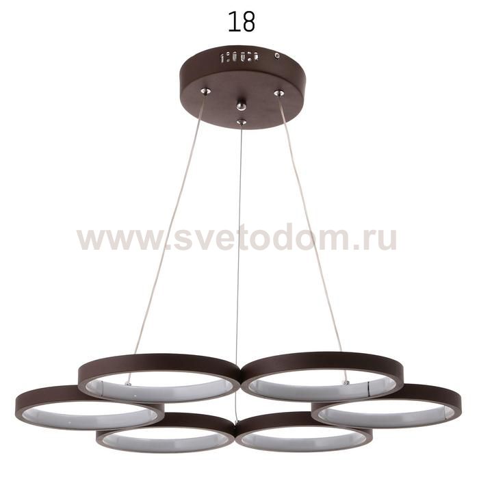 Светильник с ПДУ 88009/6 LED 78Вт 3000-6000К диммер кофе 60х60х2-102 см