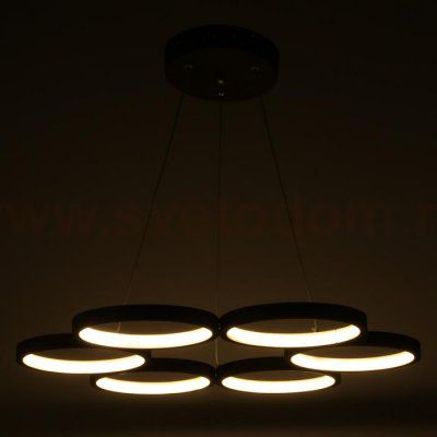 Светильник с ПДУ 88009/6 LED 78Вт 3000-6000К диммер кофе 60х60х2-102 см