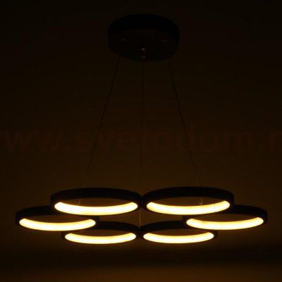 Светильник с ПДУ 88009/6 LED 78Вт 3000-6000К диммер кофе 60х60х2-102 см