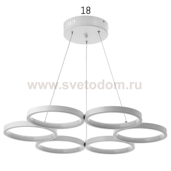 Светильник с ПДУ 88010/6 LED 78Вт 3000-6000К диммер белый 60х60х2-102 см