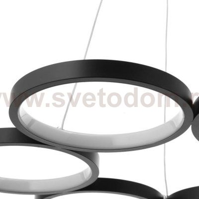 Светильник с ПДУ 88011/6 LED 78Вт 3000-6000К диммер черный 60х60х2-102 см