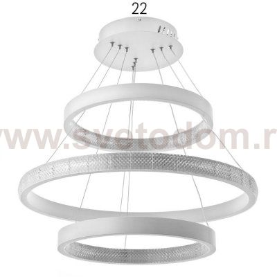 Светильник с ПДУ 88014/3 LED 81Вт 3000-6000К диммер белый 60х60х4-104 см