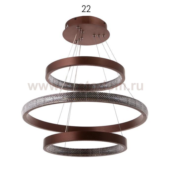 Светильник с ПДУ 88015/3 LED 81Вт 3000-6000К диммер кофе 60х60х4-104 см