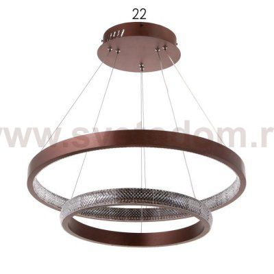 Светильник с ПДУ 88018/2 LED 56Вт 3000-6000К диммер кофе 60х60х4-104 см