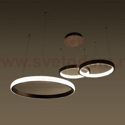 Светильник с ПДУ 88021/3 LED 81Вт 3000-6000К диммер кофе 100х76х4-104 см