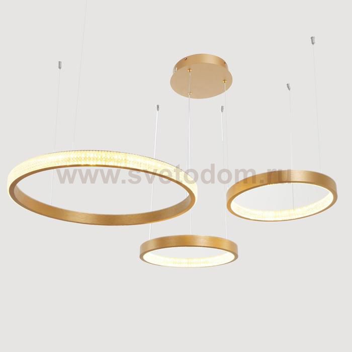 Светильник с ПДУ 88022/3 LED 81Вт 3000-6000К диммер золото 100х76х4-104 см