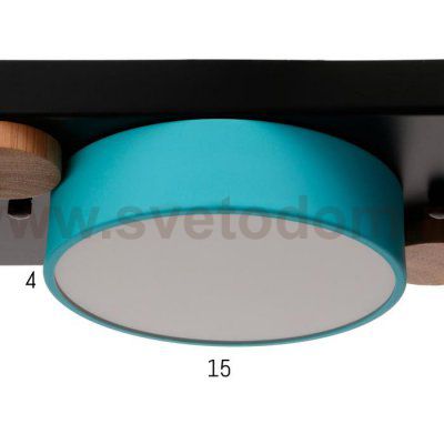 Светильник 35430/3 LED 30Вт 3000-6000К черный-зеленый-синий 35х15х15 см