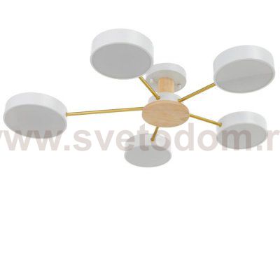 Светильник 35433/5 LED 120Вт 3000-6000К белый-золото 28х28х15 см