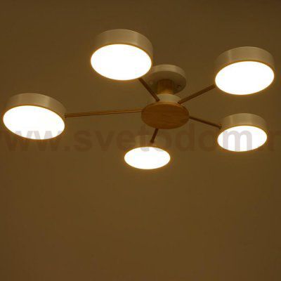 Светильник 35433/5 LED 120Вт 3000-6000К белый-золото 28х28х15 см