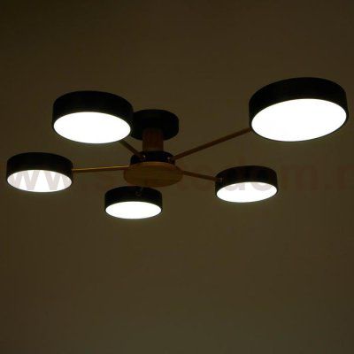 Светильник 35434/5 LED 120Вт 3000-6000К черный-золото 64х78х13,5 см