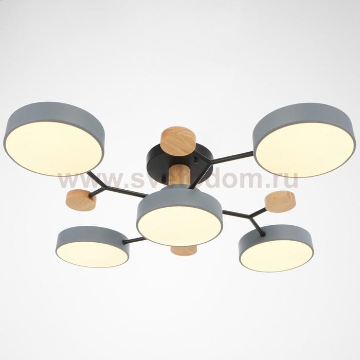 Светильник 35435/5 LED 120Вт 3000-6000К серый-черный 79х79х17 см