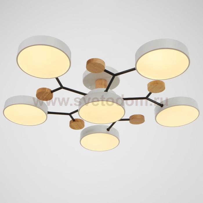 Светильник 35436/6 LED 144Вт 3000-6000К белый-черный 80х80х17 см