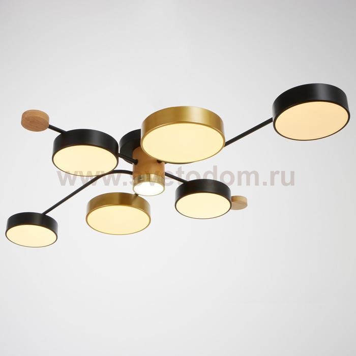 Светильник 35437/7 LED 149Вт 3000-6000К золото-черный 105х70х13,5 см