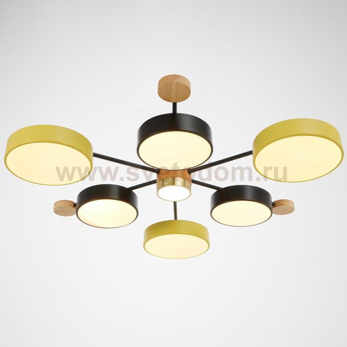 Светильник 35439/7 LED 149Вт 3000-6000К черный-желтый 74х70х13,5 см