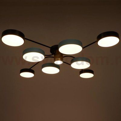 Светильник 35440/9 LED 197Вт 3000-6000К черный-синий 95х95х13,5 см