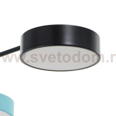 Светильник 35440/9 LED 197Вт 3000-6000К черный-синий 95х95х13,5 см