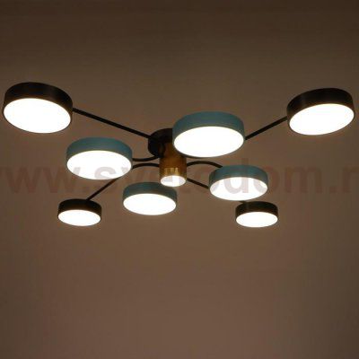 Светильник 35440/9 LED 197Вт 3000-6000К черный-синий 95х95х13,5 см