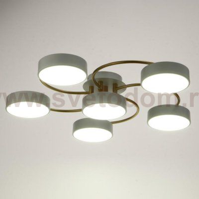 Светильник 35441/6 LED 144Вт 3000-6000К белый-золото 65х65х12 см