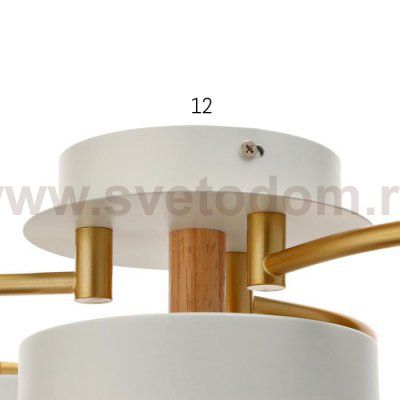 Светильник 35443/4 LED 96Вт 3000-6000К белый-золото 65х65х12 см